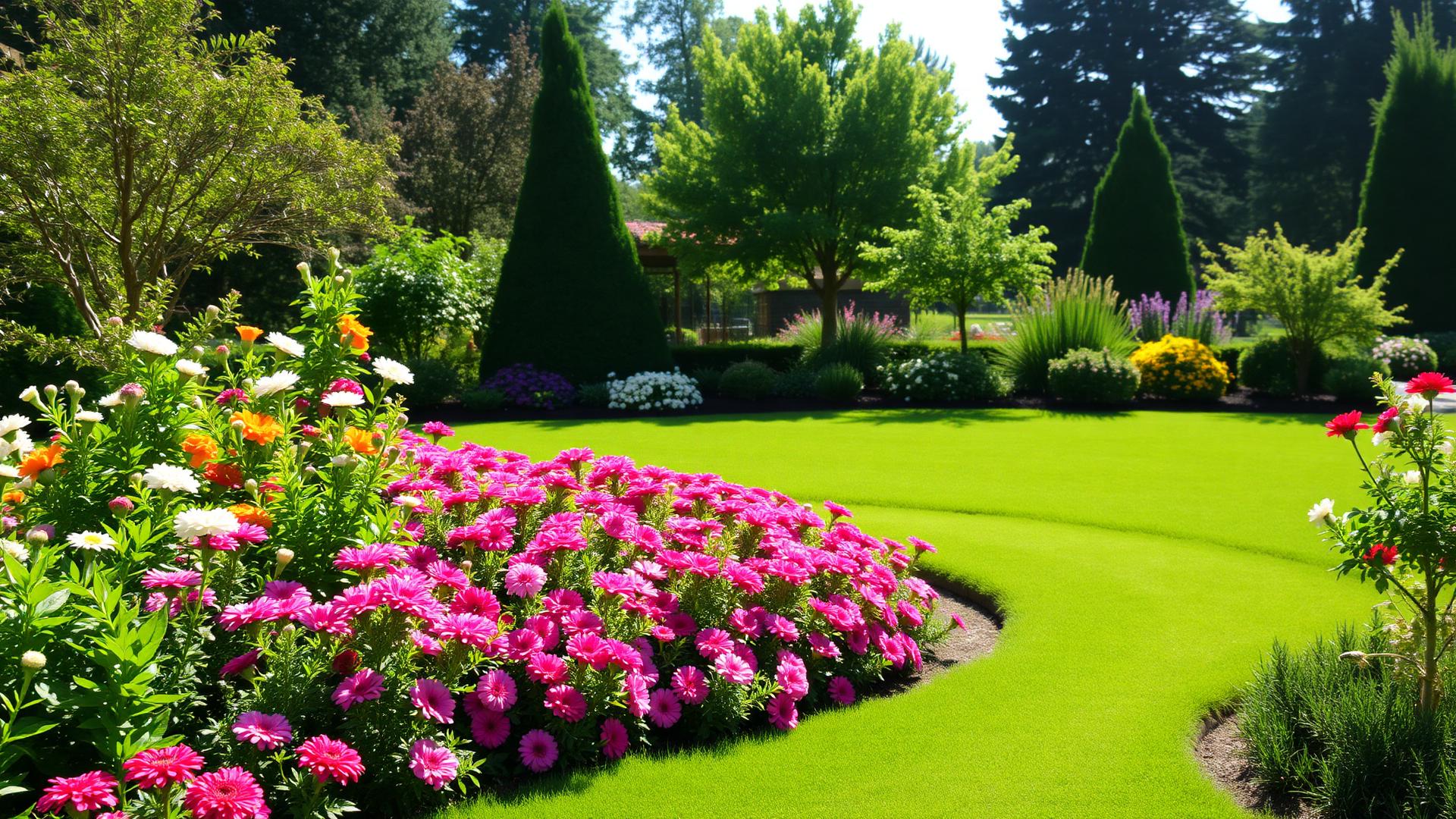 Beautiful garden landscape